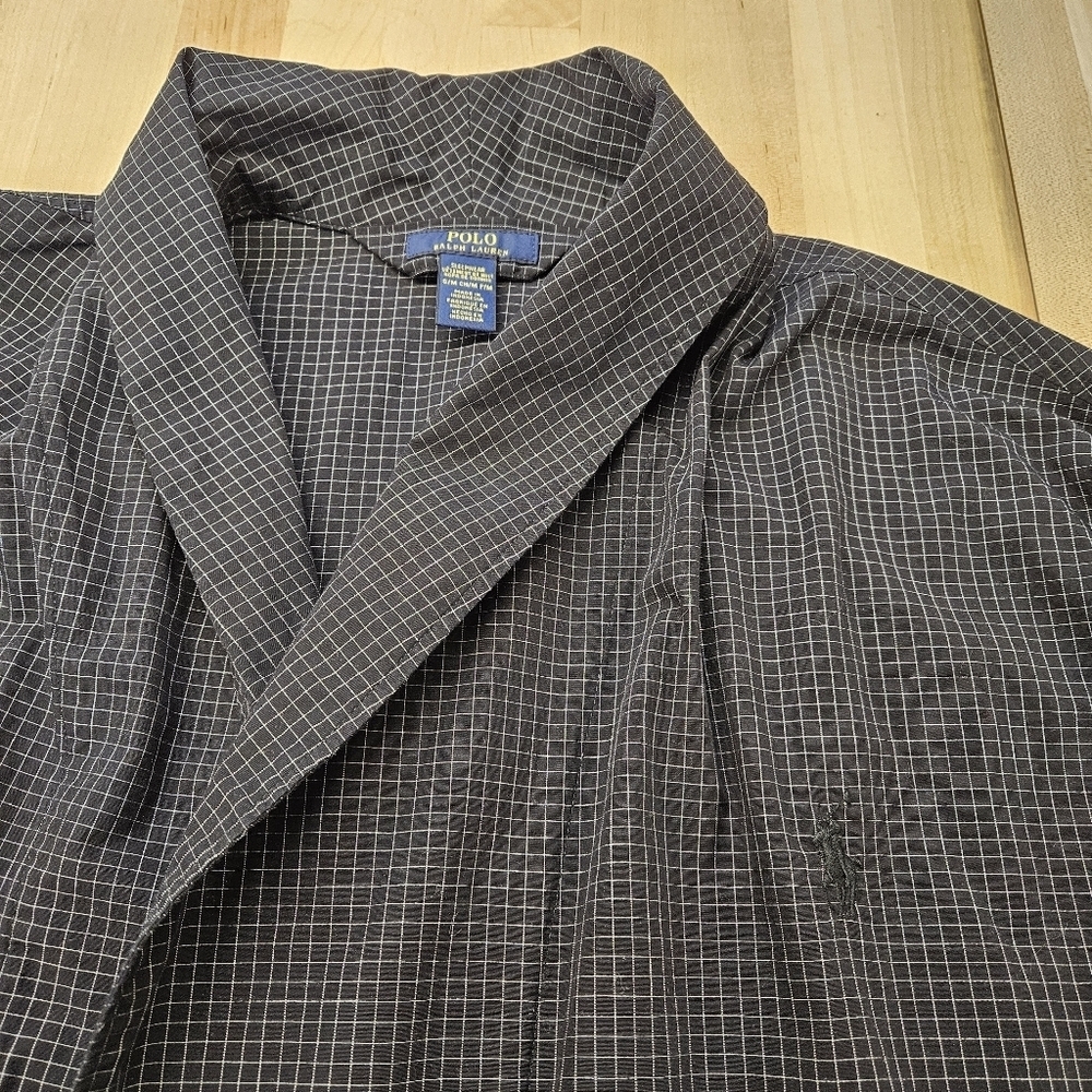 Polo Ralph Lauren Robe Men's Small Sleepwear, Soho Modern Plaid Robe - Picture 4 of 11